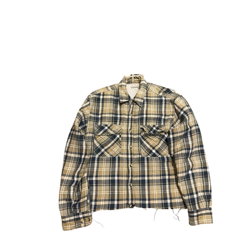 Vintage Fieldmaster Heavyweight Distressed Men Flannel Long Sleeve Shirt Sz S